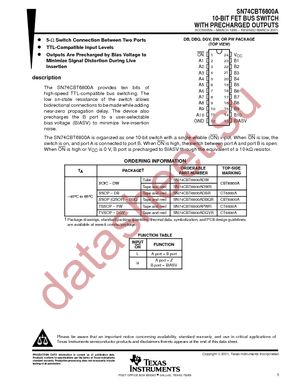 SN74CBT6800APWR datasheet  